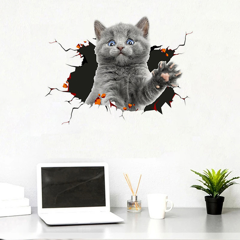 Cat Vinyl Cat Sticker ats Scratch Cover Funny Bumper Decal for Auto, Truck, Motorcycle, Wall, Window