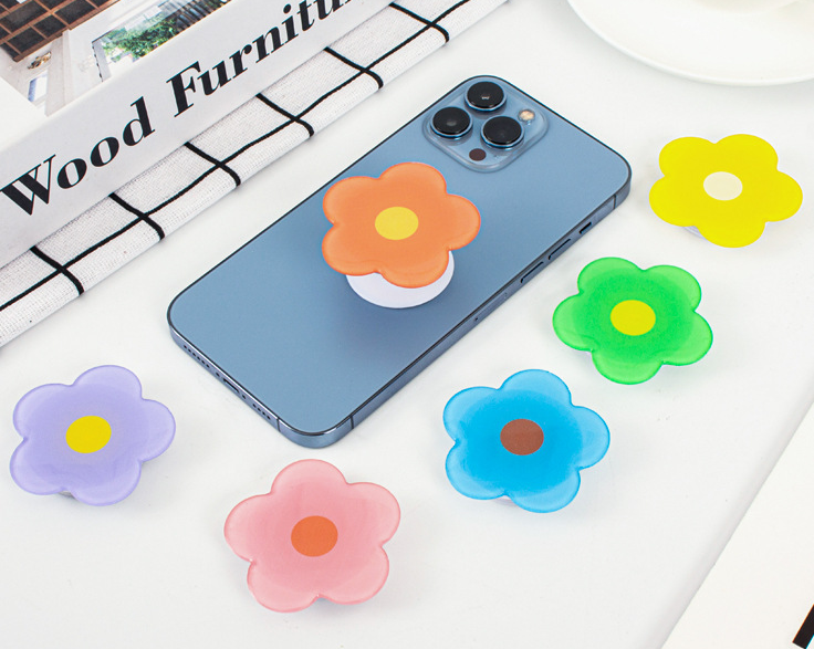 Factory  Promotion Gifts Acrylic Cell Phone Grip Mobile Phone Holder Custom Your Logo Cute Cartoon Phone grip Socket