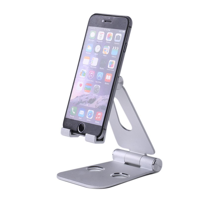 Portable Aluminum foldable desk phone holder mobile phone holder stand dual foldable cell phone holder