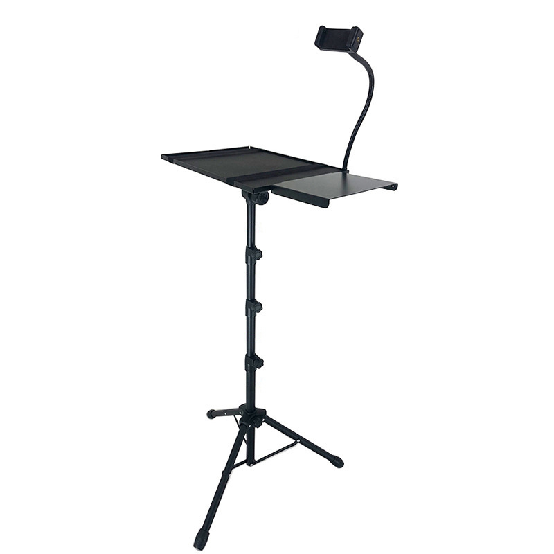 Height Adjustable Holder Mount Tripod Computer Stand Projector Laptop Stand Mobile Phone Black Foldable Portable Flexible Tripod