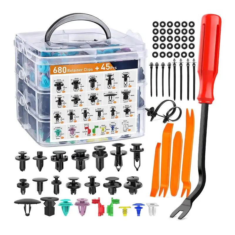 High Quality 680PCS Boxed Car Snap Repair Kit Push Type Auto Clips Plastic Universal Auto Clips And Fastener