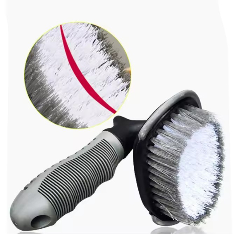 High quality auto tire care cleaning washing car wheel detailing brush ultra soft detail  brushes pack with long handle