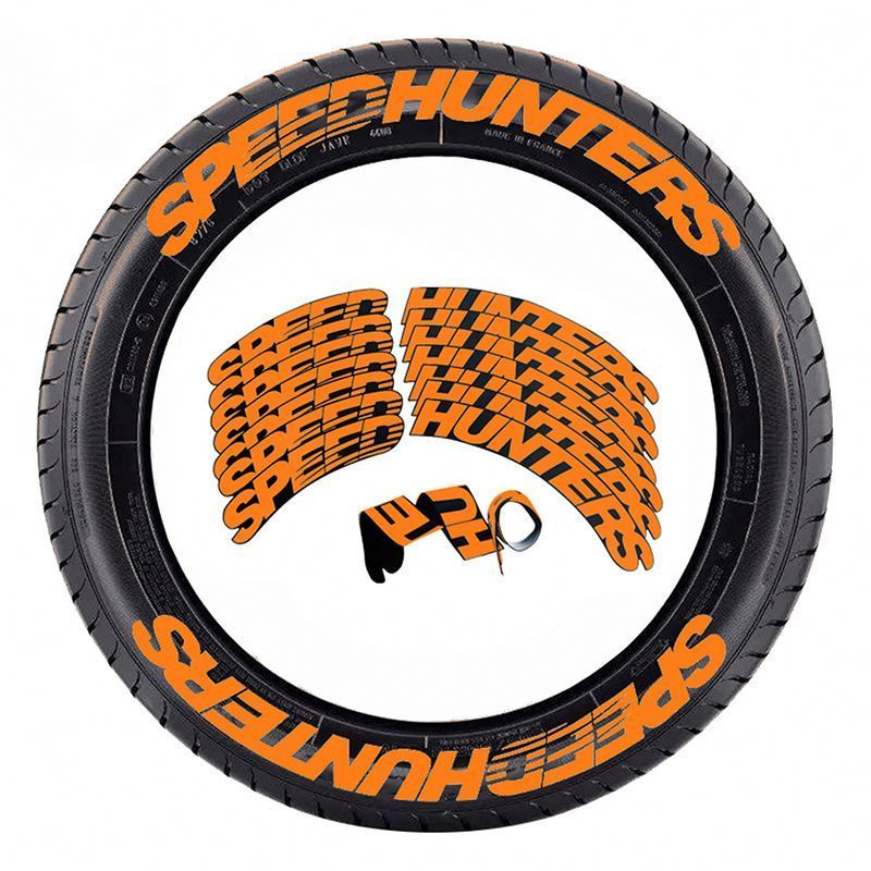 3D Car Tire Wheel Hub Ring Sticker Motor Auto Outdoor Custom Logo Car Wheel Rim Warning Stickers