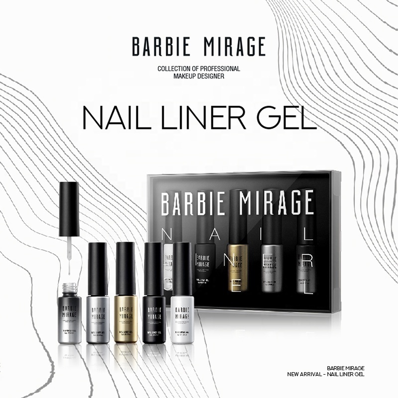 BARBIEMIRAGE transfer foil gel glue for 3d nail sticker nail art design clear transfer printing foil Gel