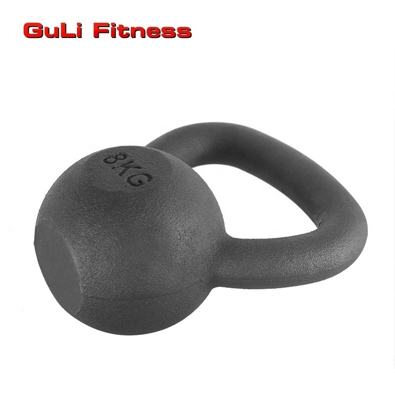 Free Weight Powder Coated Matting Cast Iron Solid Kettlebell Dumbbell Weights Strength Training Kettlebells for Weightlifting