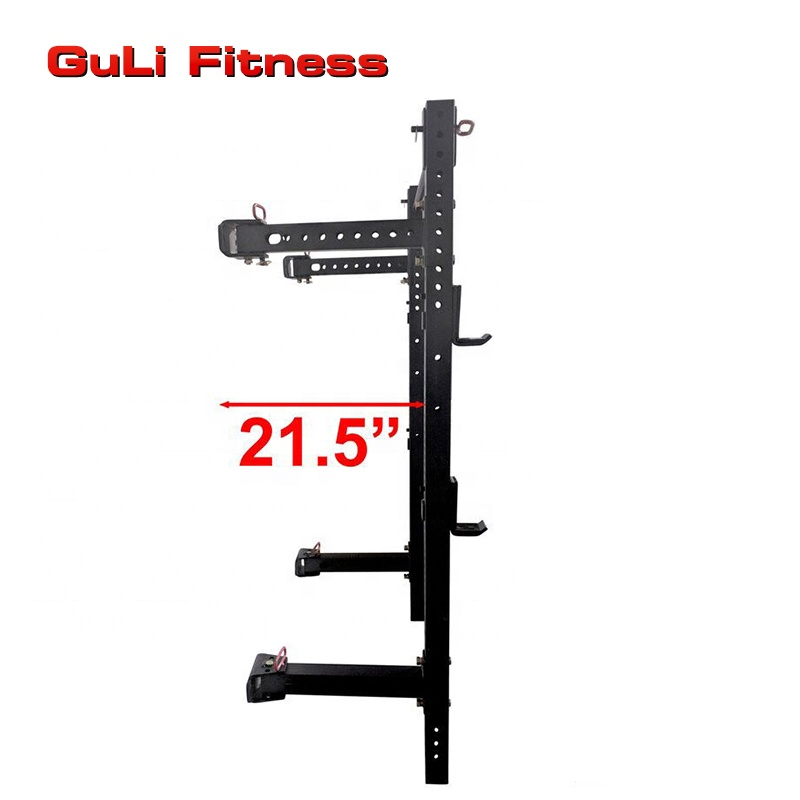 Guli Fitness Wall-Mounted Power Rack with Pull Up Bar and J-Cups Space-Saver for Home Gym Strength & Bodyweight Exercise Stand