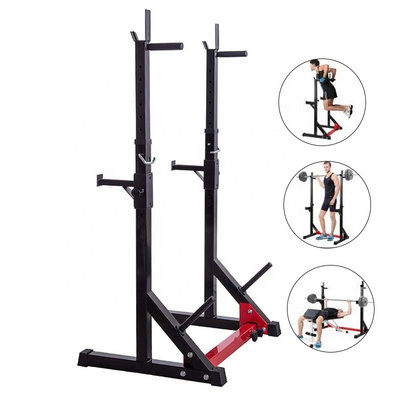 Home Gym Fitness Multi-function Barbell Rack Dip Stand Adjustable Squat Rack Weight Lifting Bench Press Squat Rack