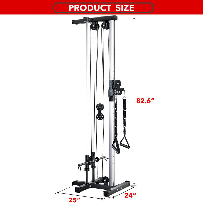 Wall Mount Cable Crossover Machines With Adjustable Dual Pulley System For Gym Home Equipment Wall Mount Cable Machine