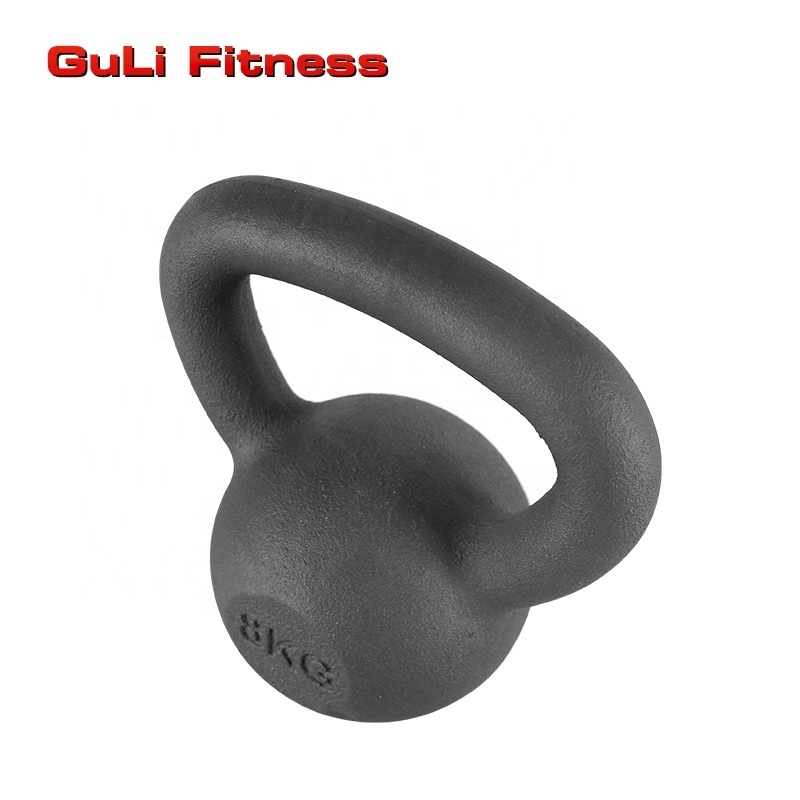 Free Weight Powder Coated Matting Cast Iron Solid Kettlebell Dumbbell Weights Strength Training Kettlebells for Weightlifting