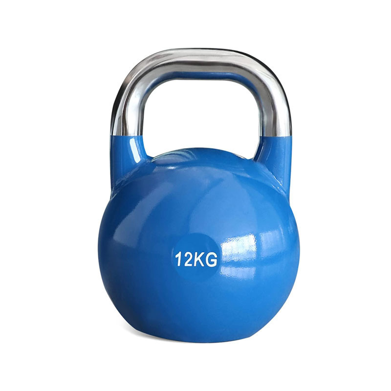 Fitness Weight Lifting Kettlebells Adjustable Cheap Cast Iron Kettle Bells 12-32kg Color Coated Steel Competition Kettlebell