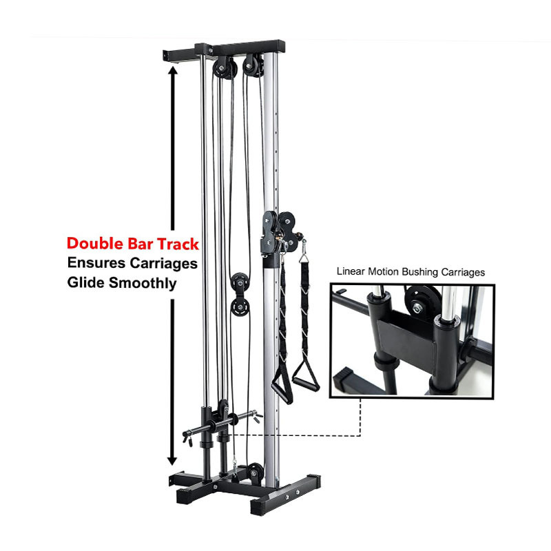 Wall Mount Cable Crossover Machines With Adjustable Dual Pulley System For Gym Home Equipment Wall Mount Cable Machine