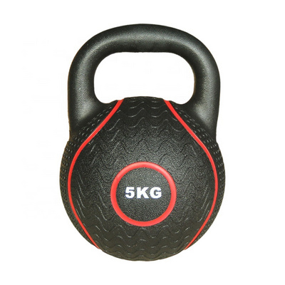 High quality Gym Fitness Black Rubber Coated Kettlebell 6LB-25LB Competition Kettlebells 3KG-12KG Cast Iron Kettle Bell