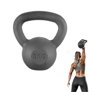 Free Weight Powder Coated Matting Cast Iron Solid Kettlebell Dumbbell Weights Strength Training Kettlebells for Weightlifting