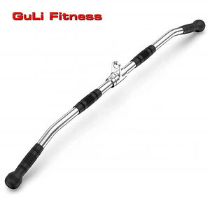 Guli Fitness Home Gym Equipment Curl LAT Pull Down Bar LAT Bar Cable Machine Attachment Accessories with Rubber Handle Grip