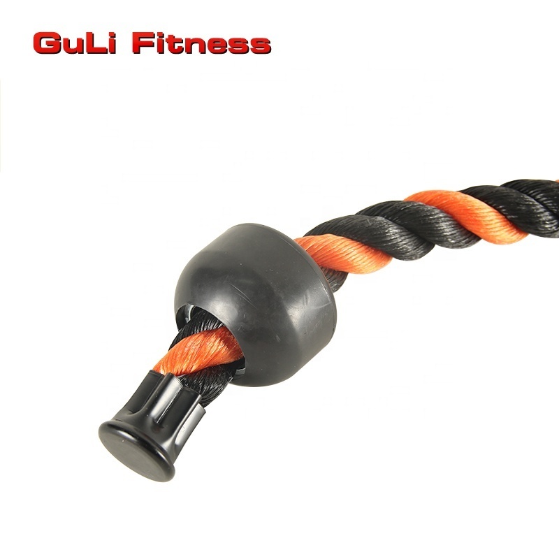 High Quality Cable Attachment Triceps Rope D row Handle Rotating Straight Bar Gym Equipment Accessories