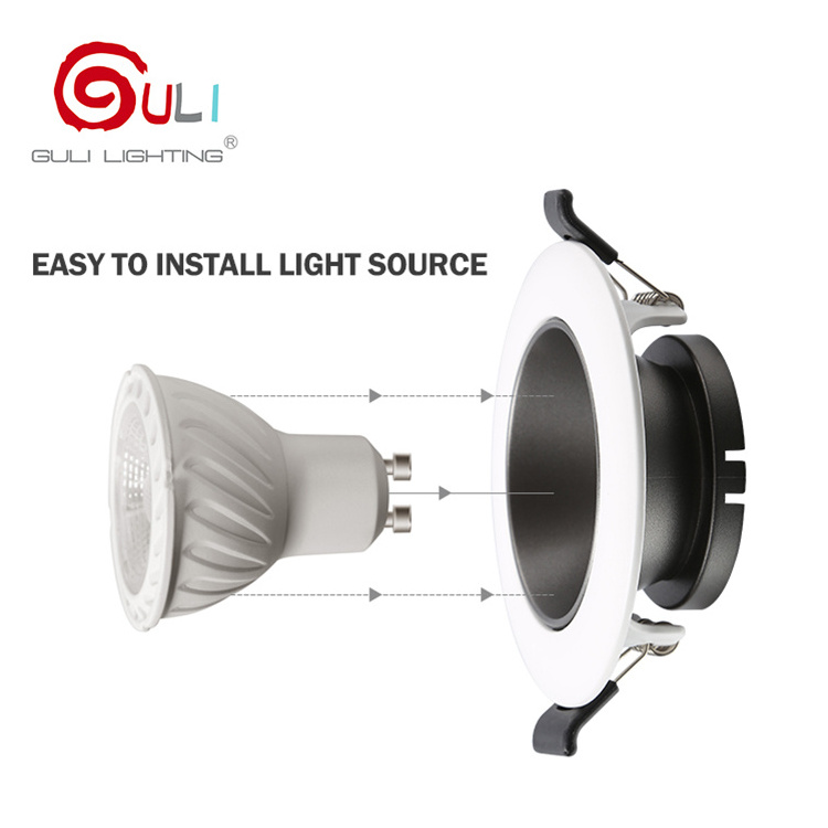 Led Recessed Lighting Trims Dimmable Spotlight Downlight Holder  GU10 MR16 Light Source Fitting