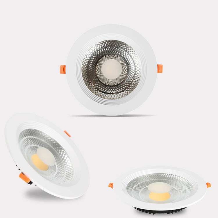 Round LED COB Panel light Ceiling Factory Low Price AC85 265V 5W 7W 12W 18W 25W 30W Die casting aluminum cover with glass mold