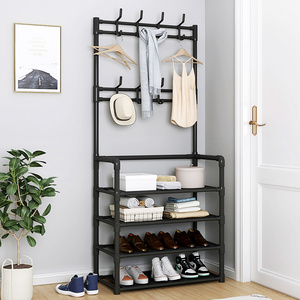 display shoe rack 5 layers modern entryway furniture shoe hanging storage stands shelf with cloth hangers