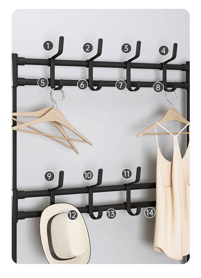 display shoe rack 5 layers modern entryway furniture shoe hanging storage stands shelf with cloth hangers