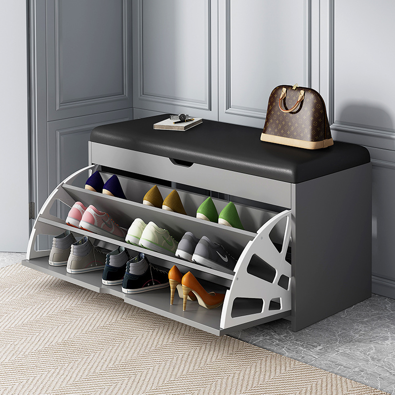 Factory stock entryway tipping bucket shoe cabinet organizer living room furniture shoe rack cabinet