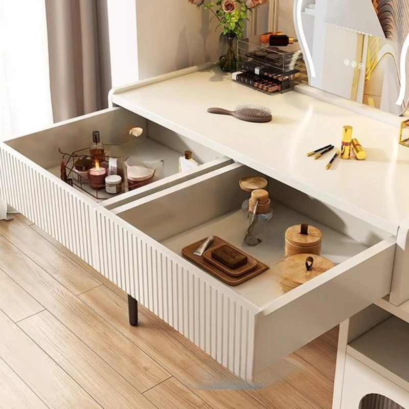 Modern White save space Dressing Makeup Vanity Table for Bedroom Bathroom