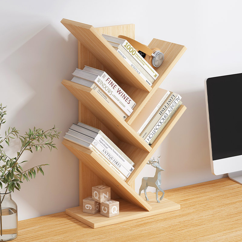 Home Furniture creative design modern tree shaped wooden bookshelf