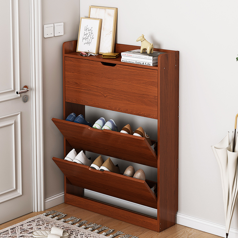 Flipping shoes rack for entryways household economical ultra thin storage  shoe cabinet wooden online