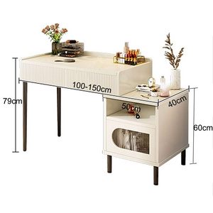 Modern White save space Dressing Makeup Vanity Table for Bedroom Bathroom