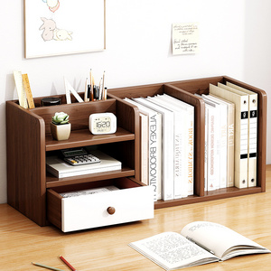 New storage cabinet bookcase portable bookshelf small wooden desktop bookshelf modern bookcase for home