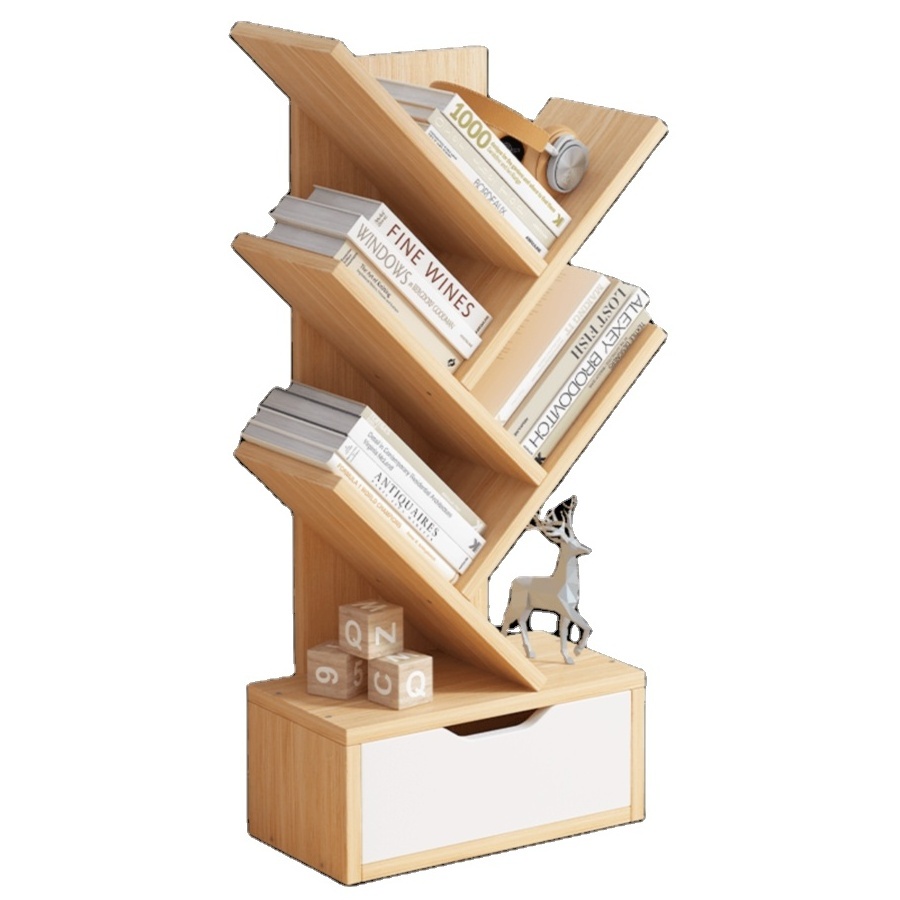 Home Furniture creative design modern tree shaped wooden bookshelf