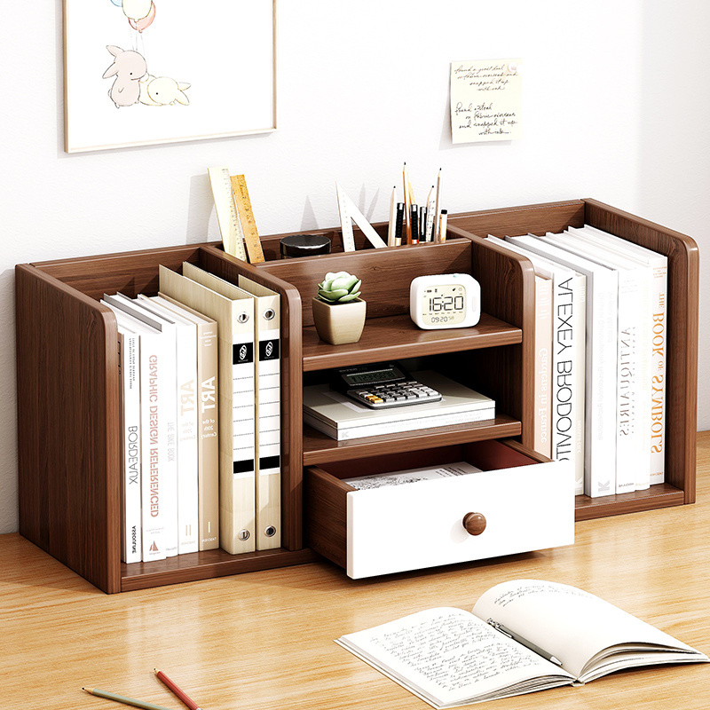 New storage cabinet bookcase portable bookshelf small wooden desktop bookshelf modern bookcase for home