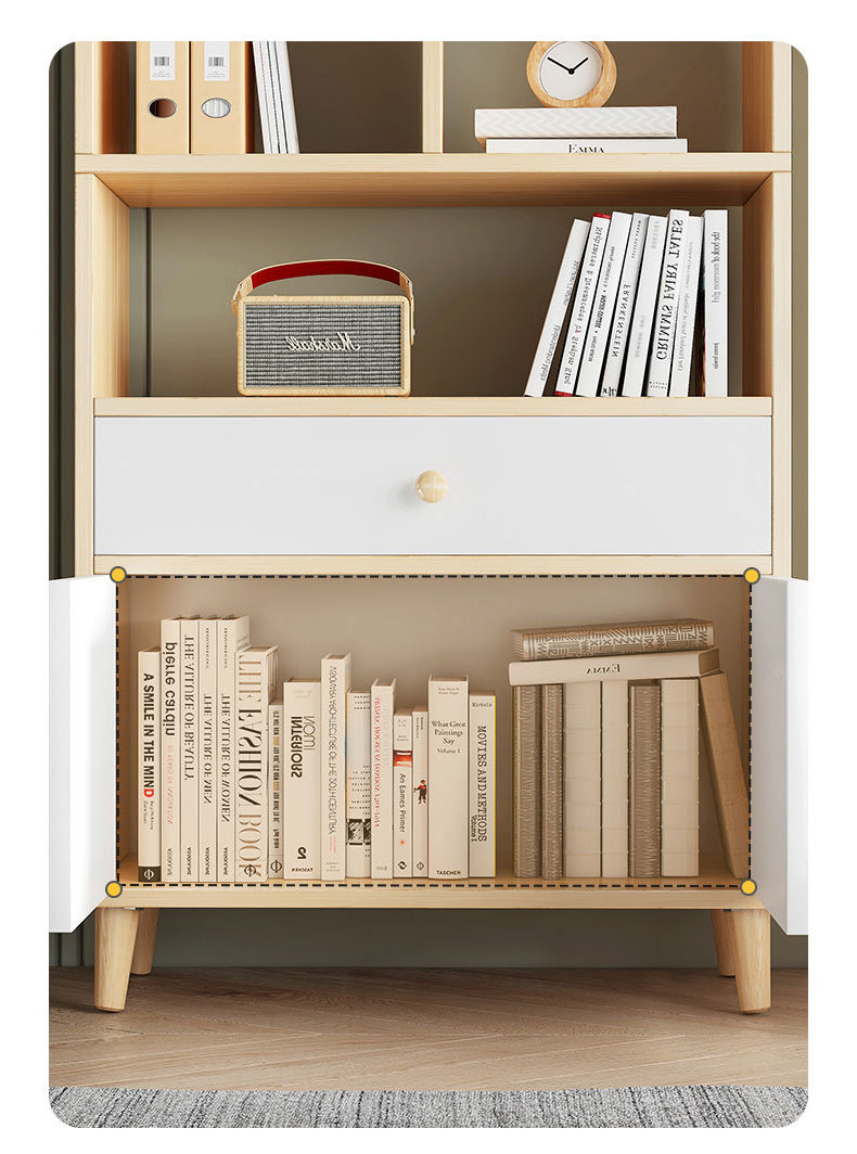 New customized cube bookcase modern wooden book storage shelf for home library