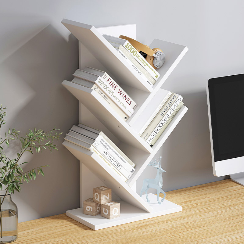 Home Furniture creative design modern tree shaped wooden bookshelf