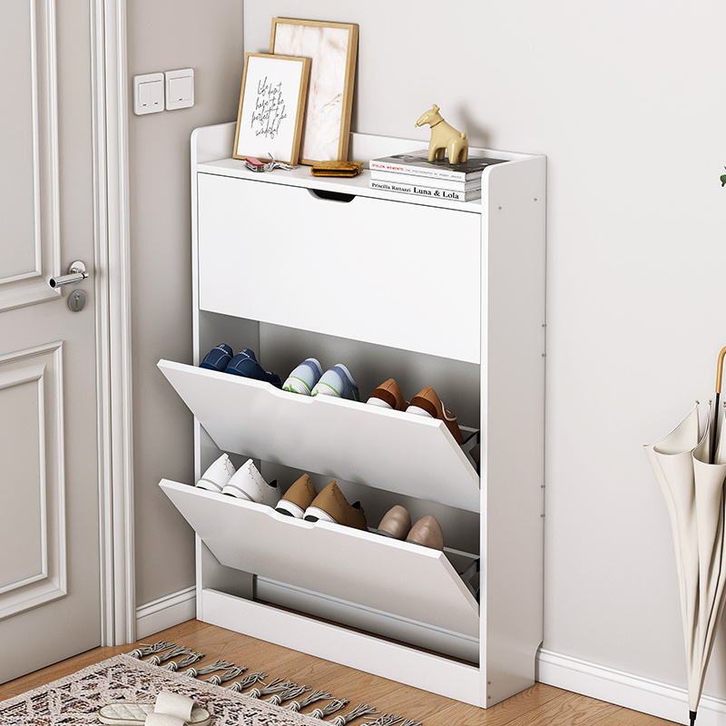 Flipping shoes rack for entryways household economical ultra thin storage  shoe cabinet wooden online