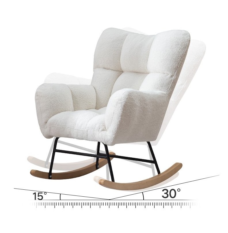 white individual rocking sofa chair living room chair sofa and footstool set modern furniture