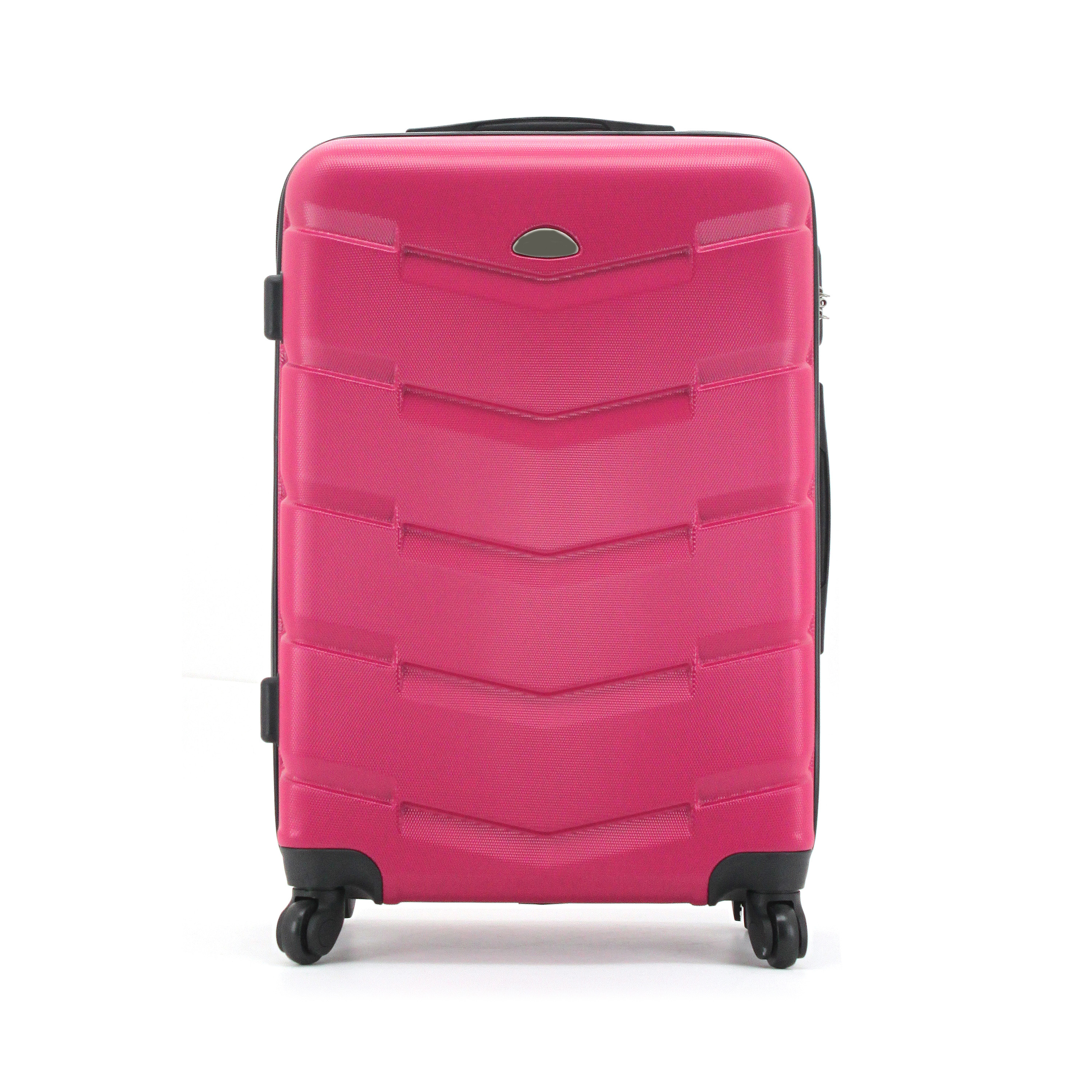 Stylish Cheap Price Hot Sell Hot Pink Stable TSA Lock Expandable ABS Trolley Luggage Suitcase Set BestSuppliers