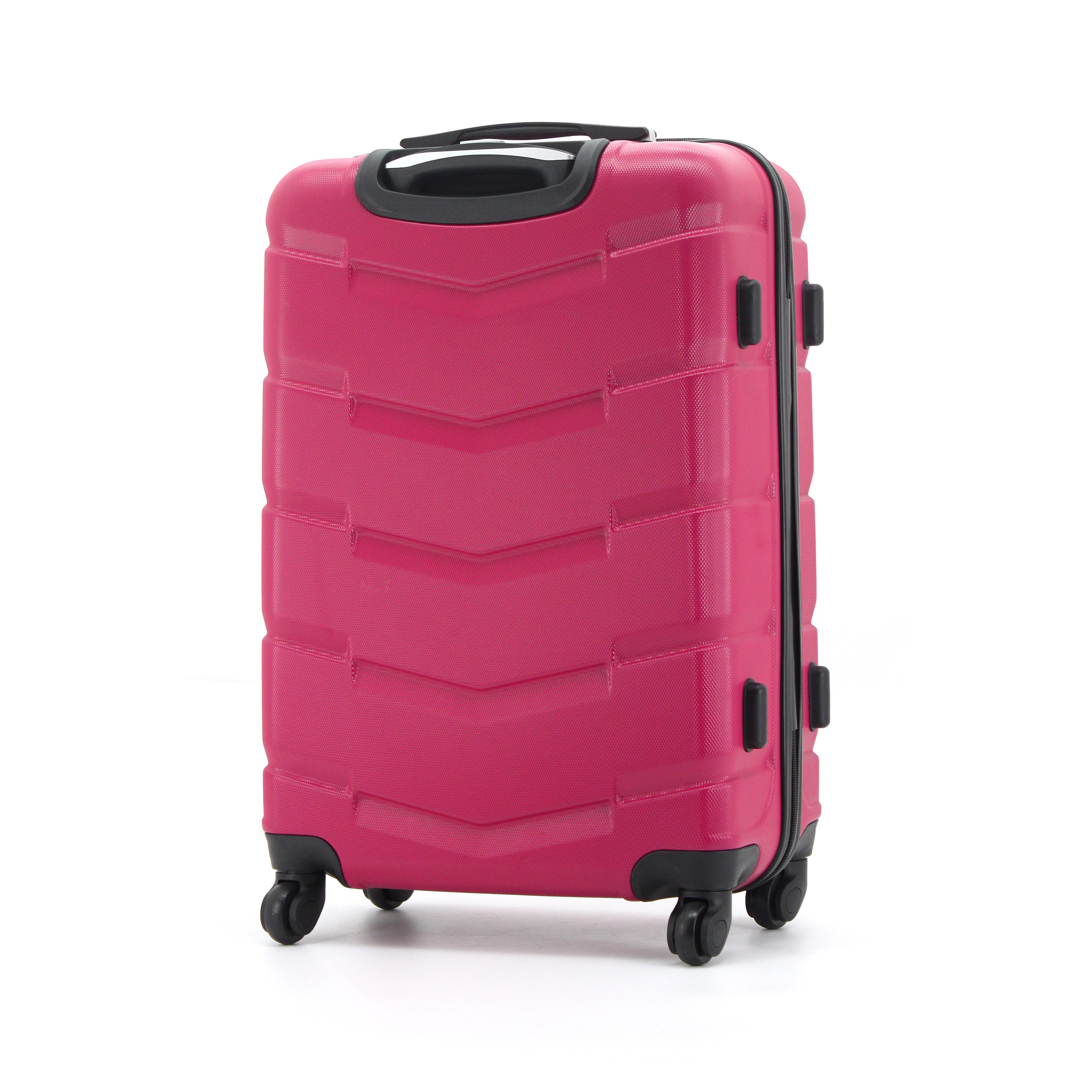 Stylish Cheap Price Hot Sell Hot Pink Stable TSA Lock Expandable ABS Trolley Luggage Suitcase Set