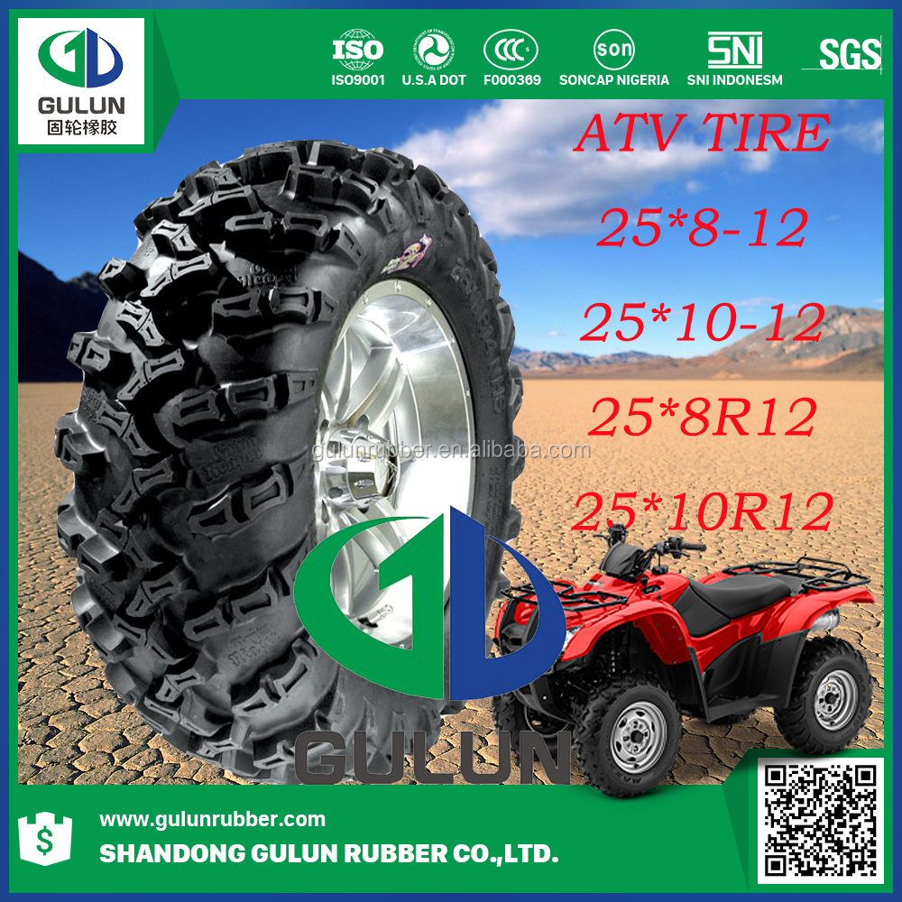 China atv tires 25*8R12 25*10R12 20*8-8 18*8-8 15*6-6 mud atv tire for sale