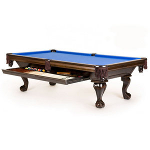 2024 Classic Antique Styles Indoor Game Play High Quality Full Size Carving Billiards Slate Solid Wood Custom Carved Pool Table