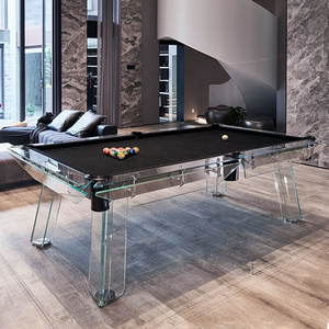 Factory Wholesale High Quality Luxury Designs Glass Dining Biliard Table Custom High End Outdoor Indoor Slate Pool Table 8ft