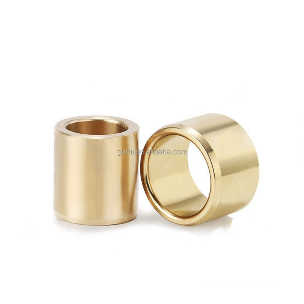 Oil Free Bushing Self Lubricating Wear Resistant Guide Bush Bronze Casting Straight Column Type 8mm Oiless Brass Alloy Bushings