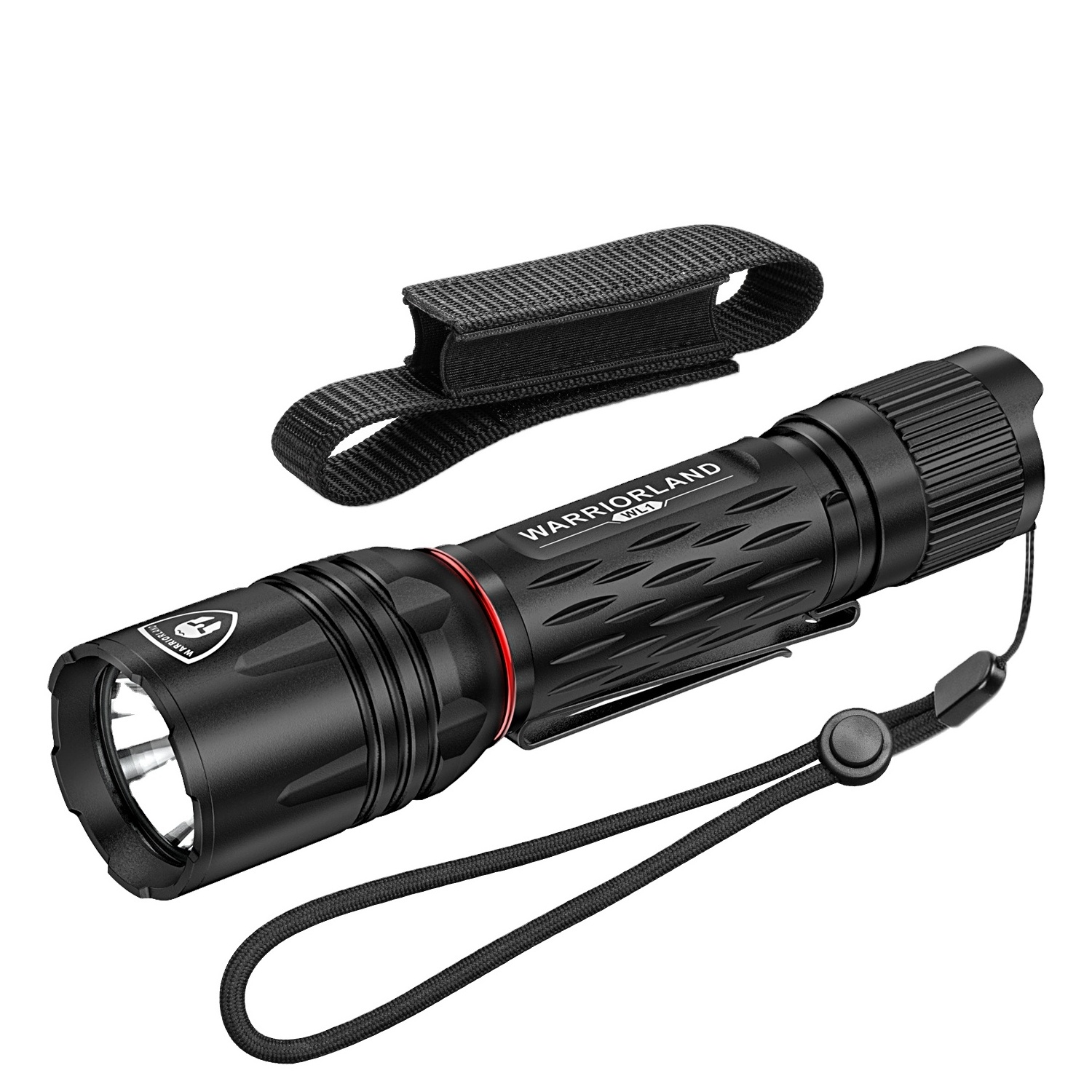 WARRIORLAND Tactical Flashlight 1600 Lumen Compact Handheld Flashlight with 3 ModesTactical light LED Light Rechargeable Battery