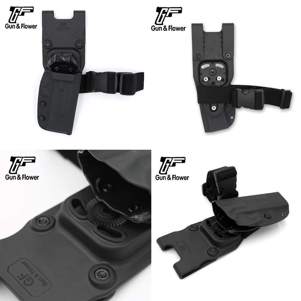 OWB duty gun Kydex holster with inner leather left hand/right hand with duty paddle clip