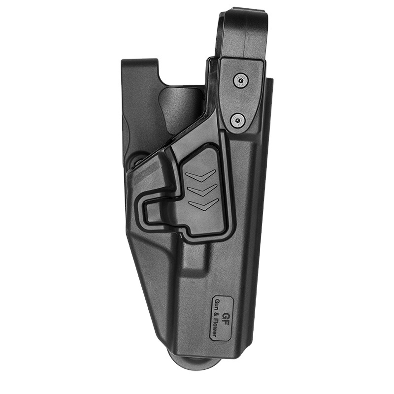 Gun&flower Level 3 Lock System Protection Weapon Holster with Paddle Index Finger and Thumb Release Holster