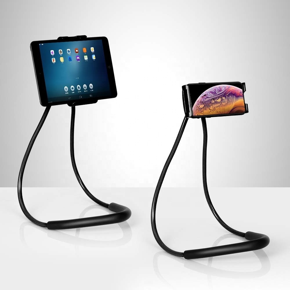 Lazy Cell Phone Holder Stand 360 Rotating Hanging on Neck Cell Phone Mobile Mount Holder Lazy Bracket