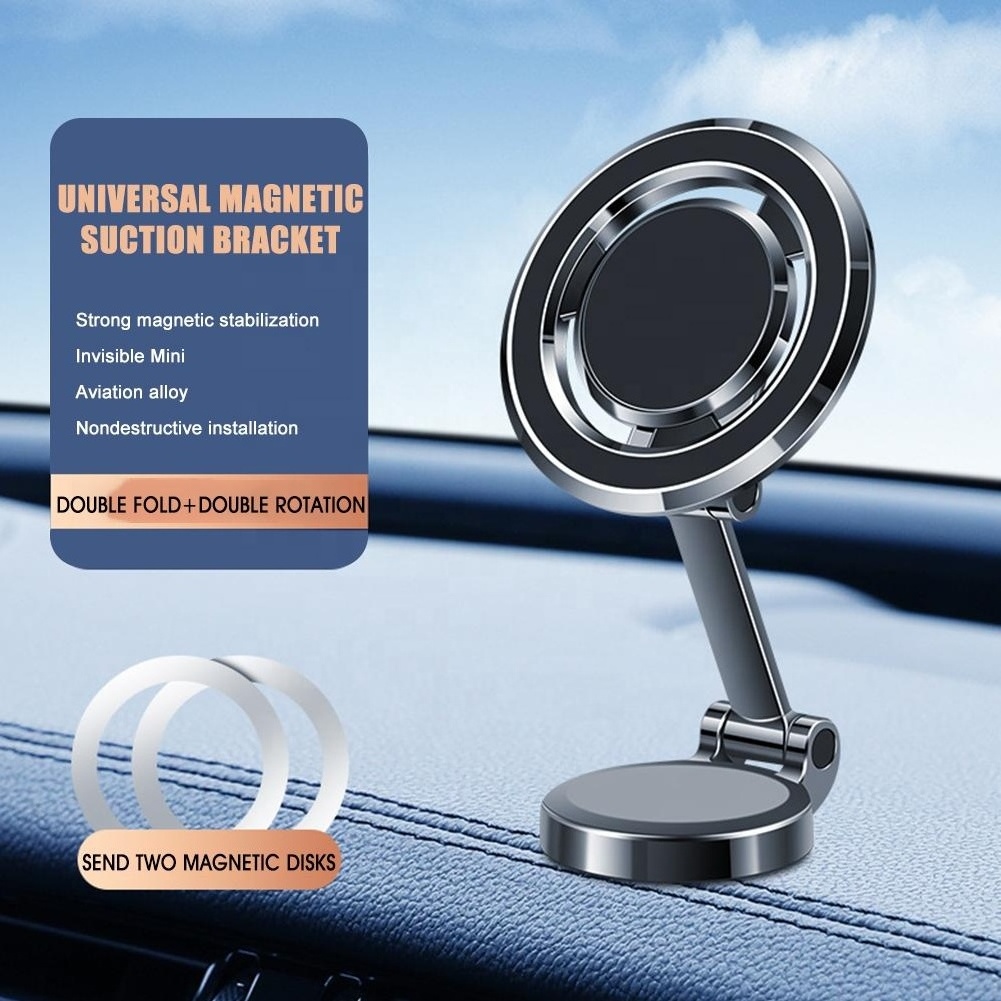 Magnetic Mobile Phone Car Mount Adhesive Instrument Panel Adjustable Car Phone Holder Magnet Hands Free Cellphone Stand