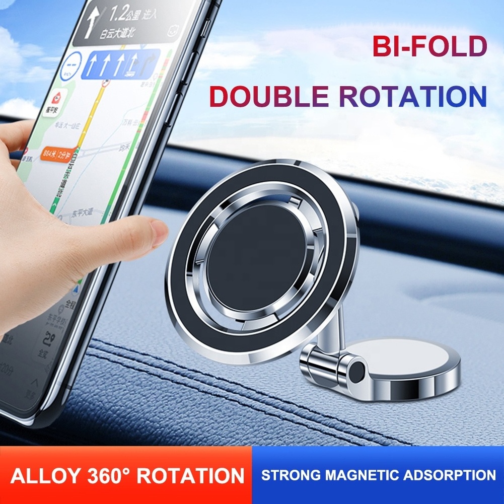 Magnetic Mobile Phone Car Mount Adhesive Instrument Panel Adjustable Car Phone Holder Magnet Hands Free Cellphone Stand