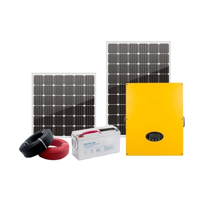 High Power 5 Kilo Watt Home Solar Panel Kit Off Grid Tie System 400w solar system home power kit