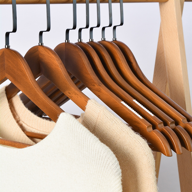 wall hangers wooden non slip notched closet suit wooden hanger wood clothes hangers for garment display