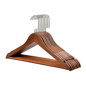 wall hangers wooden non slip notched closet suit wooden hanger wood clothes hangers for garment display